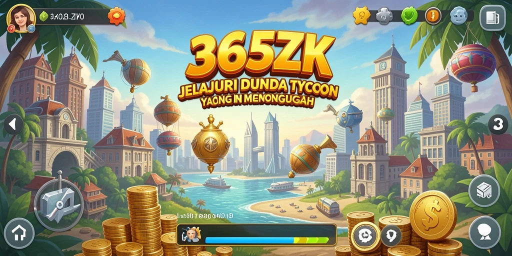 Screenshot gameplay 365ZK yang menunjukkan aksi membangun bisnis.