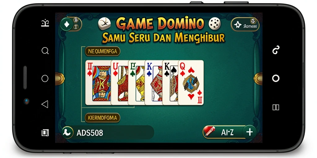 Screenshot gameplay ADS508 menampilkan aksi seru permainan Domino.