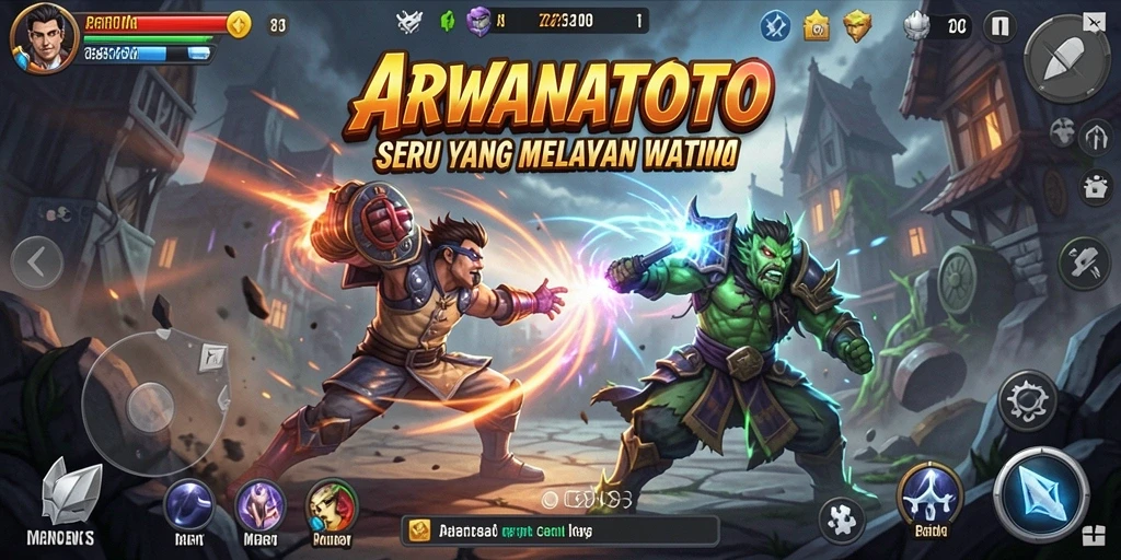 Tampilan gameplay ARWANATOTO yang seru dan mendebarkan.