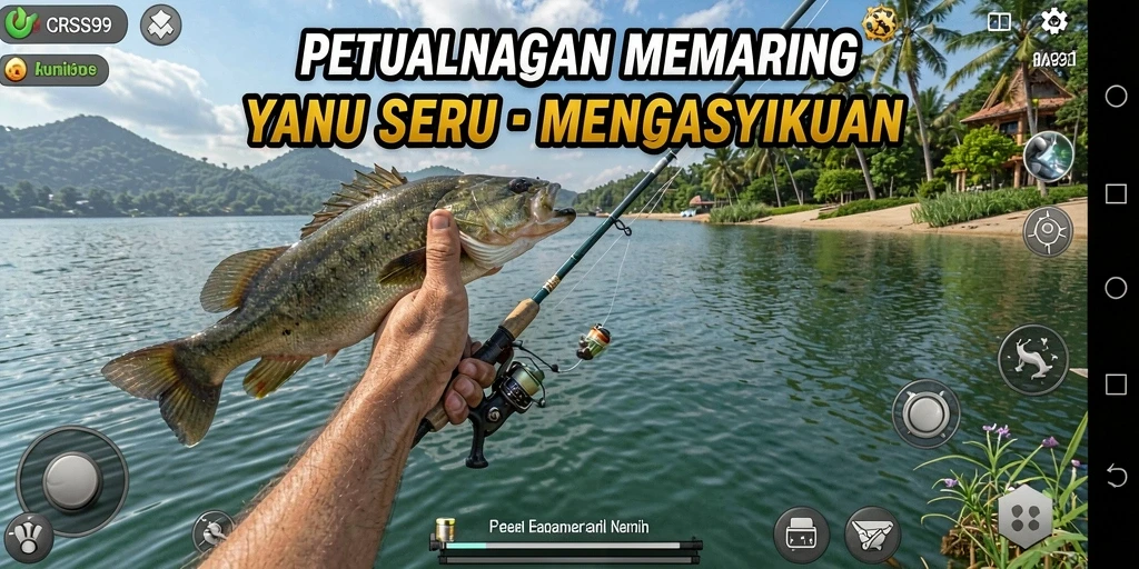 Tangkapan besar dalam gameplay memancing yang seru di CRS99.