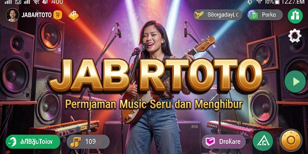 Tampilan gameplay seru JABARTOTO dengan beragam lagu.