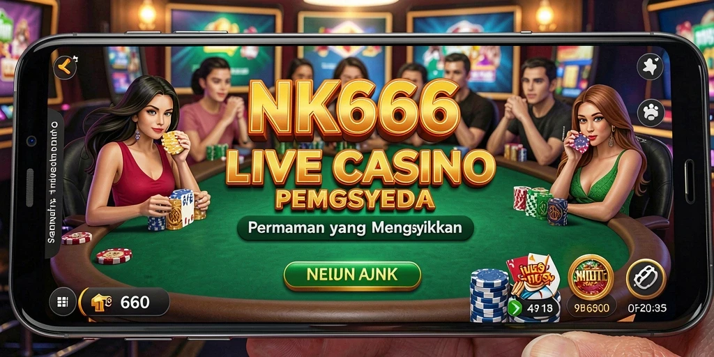 Tampilan permainan Live Casino NK666 yang menegangkan dan interaktif.
