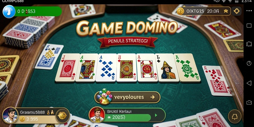 Tampilan utama OLYMPUS88 dengan gameplay Domino yang seru.