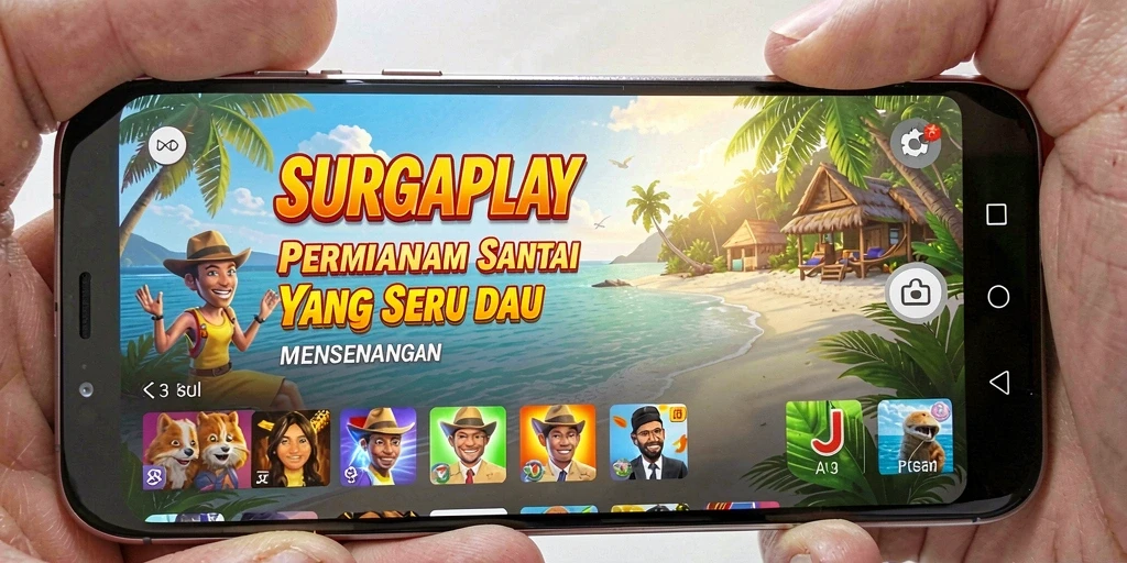 Tampilan gameplay SURGAPLAY yang ceria dan menarik.