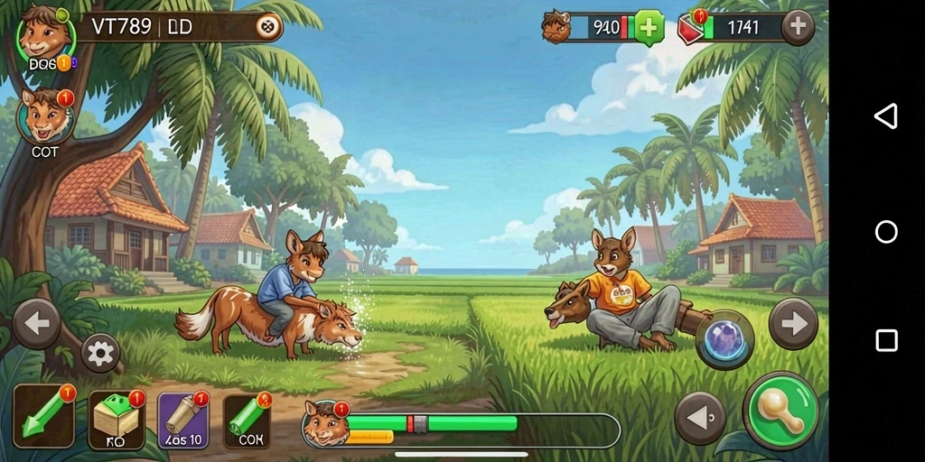 Tampilan gameplay VT789 yang seru dan menawan dari genre Idle.